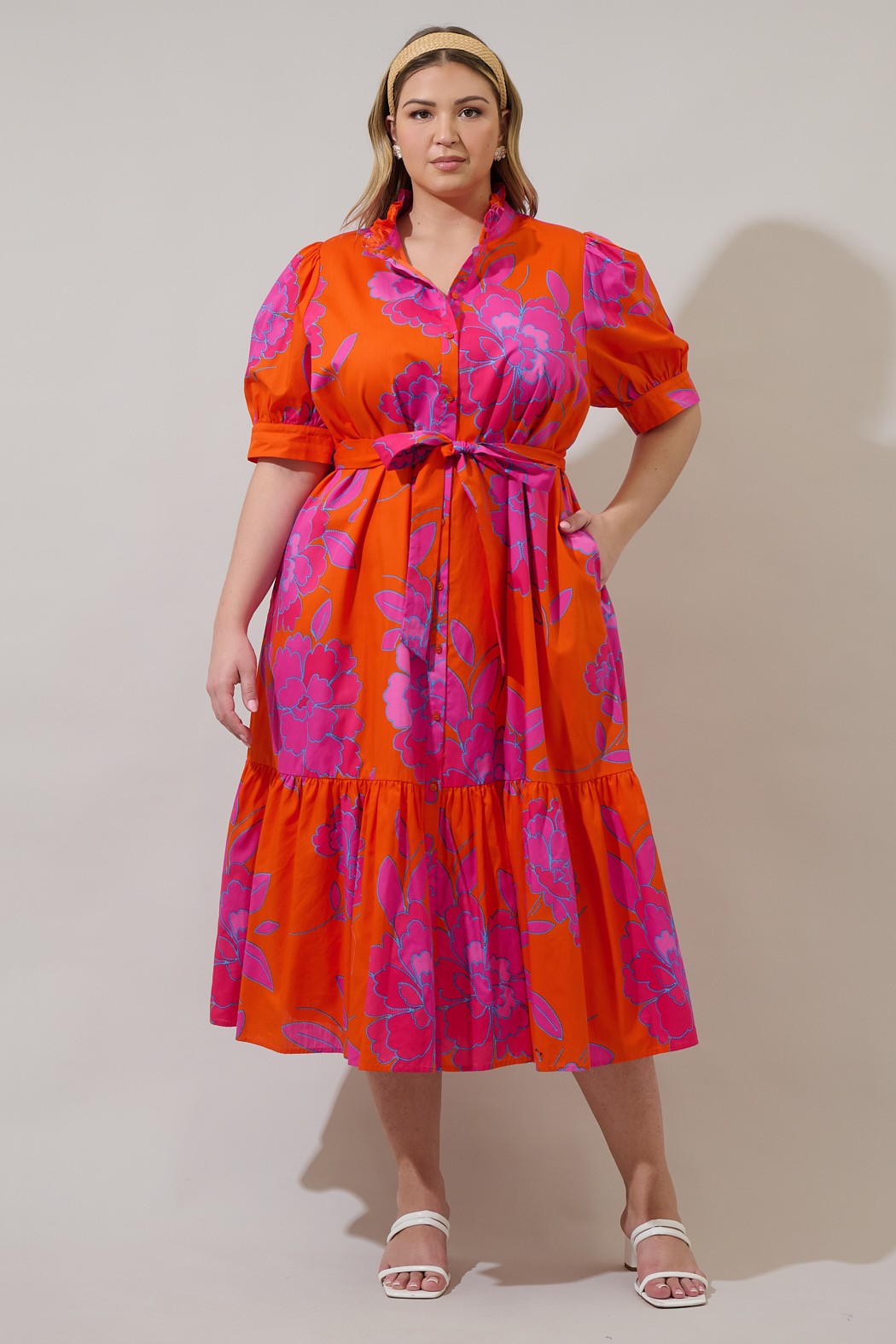 Floral Button-Up Midi Dress – Kirby's Kloset