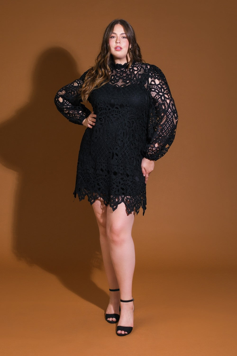 Lace Long Sleeve Mini Dress – Kirby's Kloset