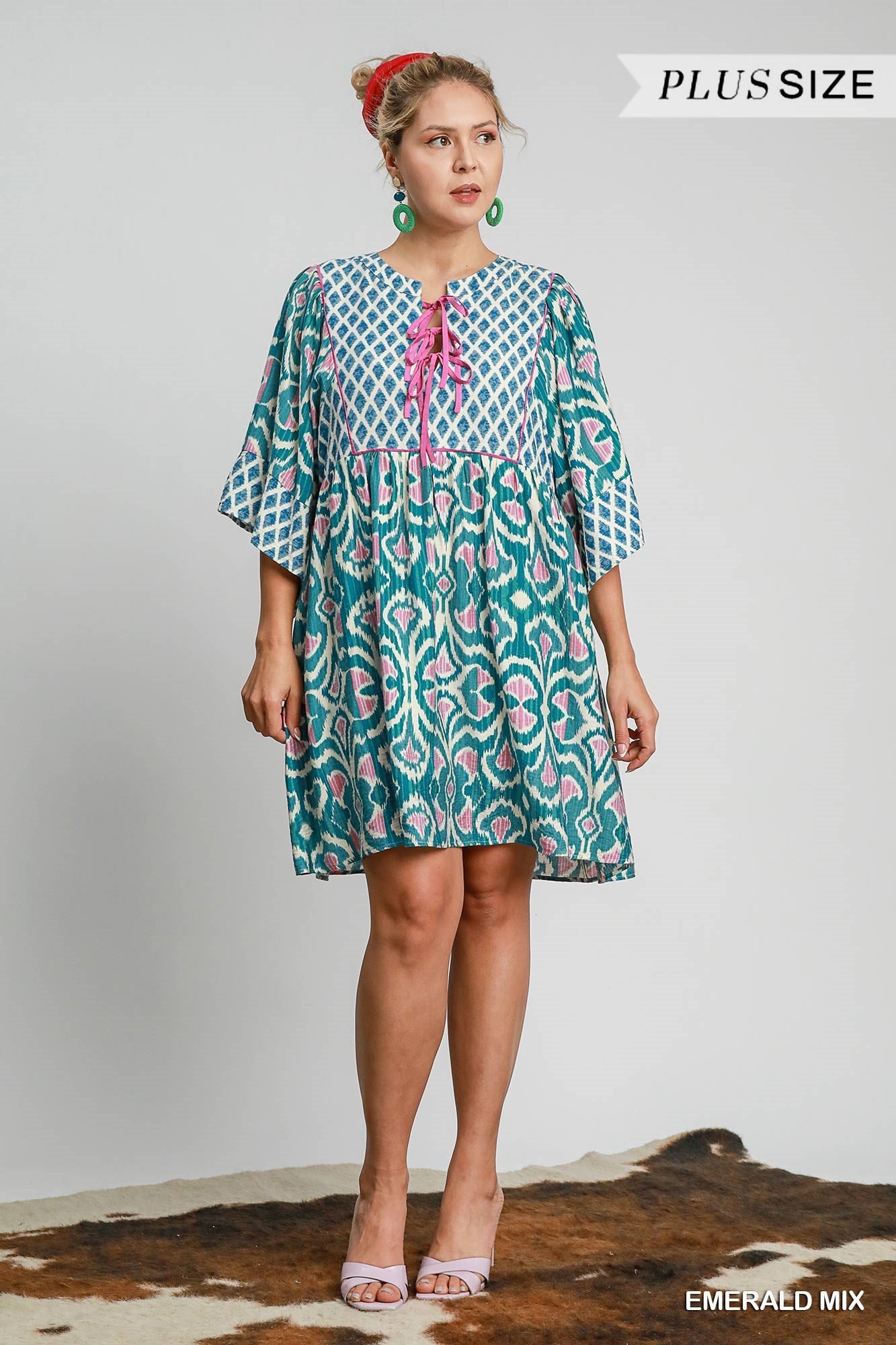 Boho Chic Mixed Print Babydoll Dress Kirby's Kloset Boho Chic Mixed Print Babydoll Dress Kirby's Kloset