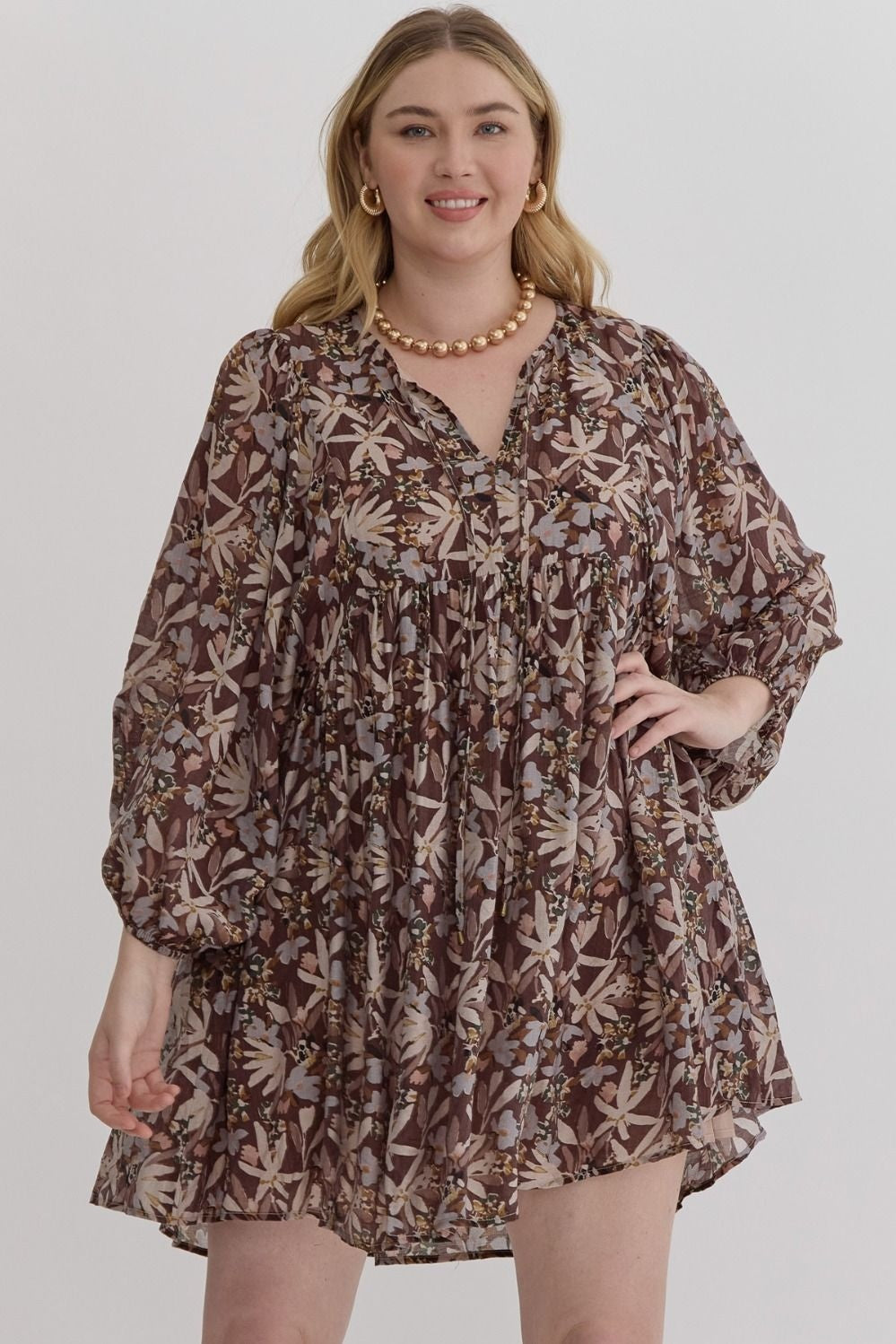Printed Flowy Mini Dress Kirby's Kloset Printed Flowy Mini Dress Kirby's Kloset