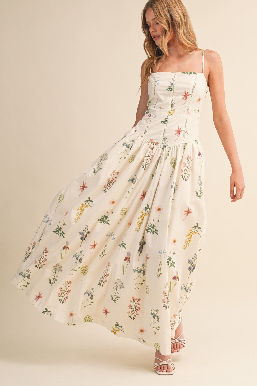 drop waist floral maxi dress – Kirby's Kloset Occasion_Wedding Family Holiday Photo Outfits: Size:9.5EW Made in China