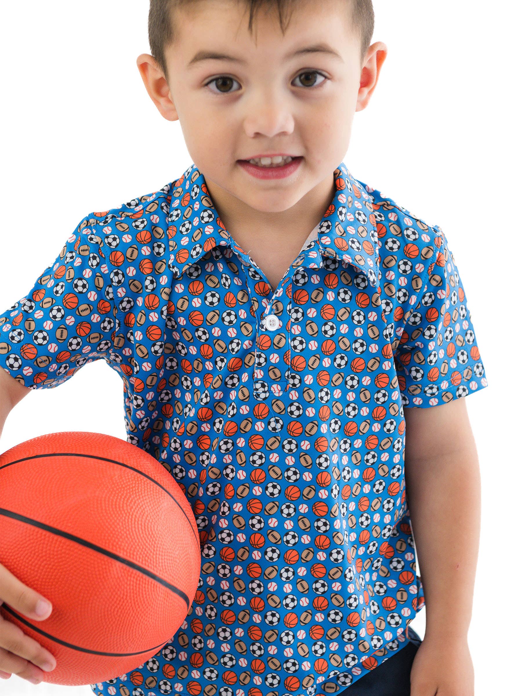 Boys All-Star Action Knit Short Sleeve Performance Polo