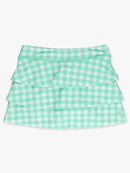 Gingham Tiered Active Skort