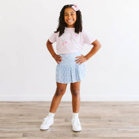 Blue Bow Athletic Skort