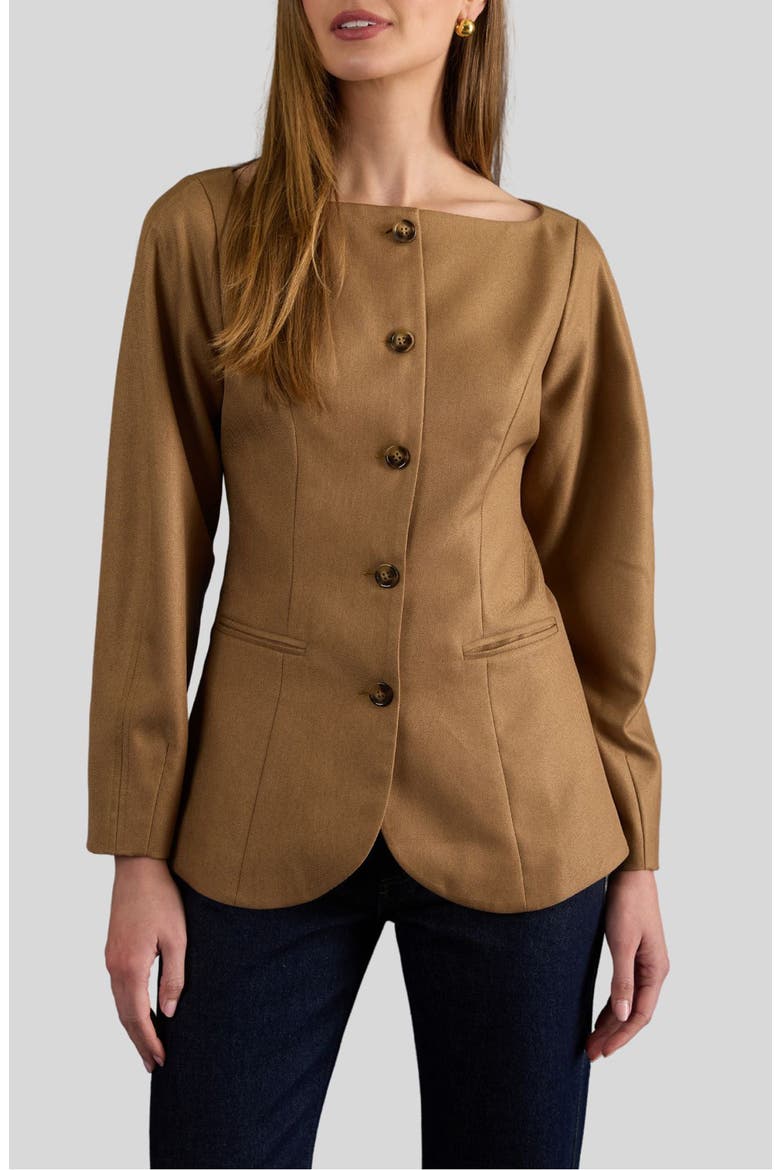 Scoop Neckline Jacket
