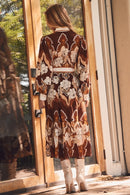 Retro Printed Midi Dress