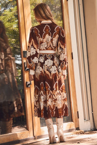 Retro Printed Midi Dress