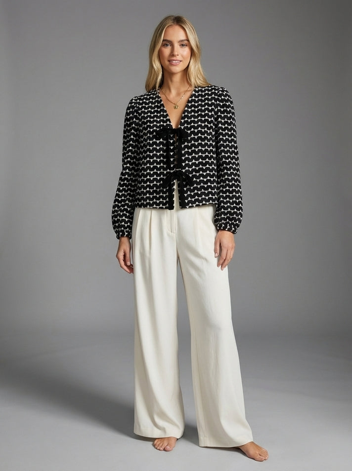 Stitch Muse Tie-Front Blouse