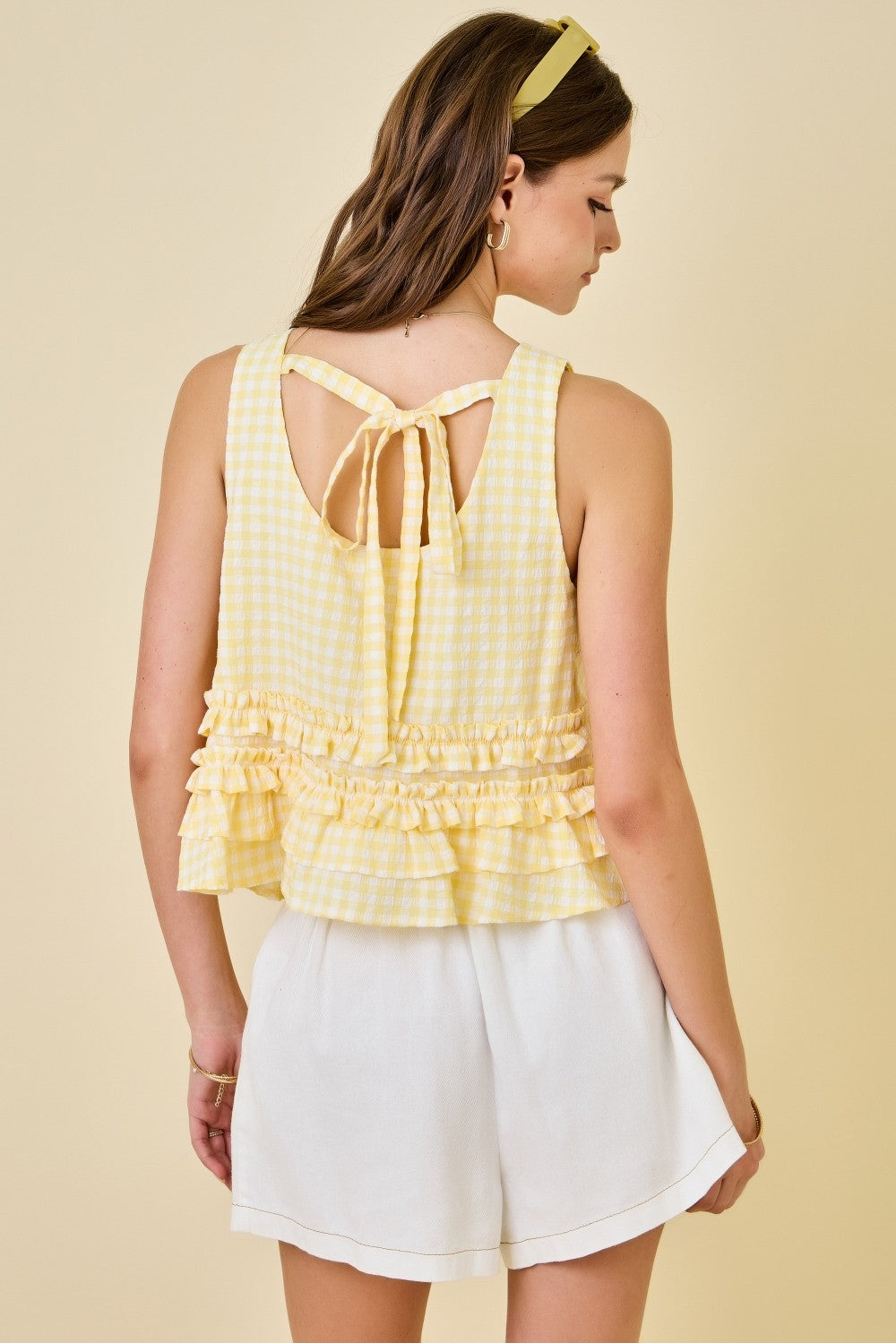 Yellow Gingham Top