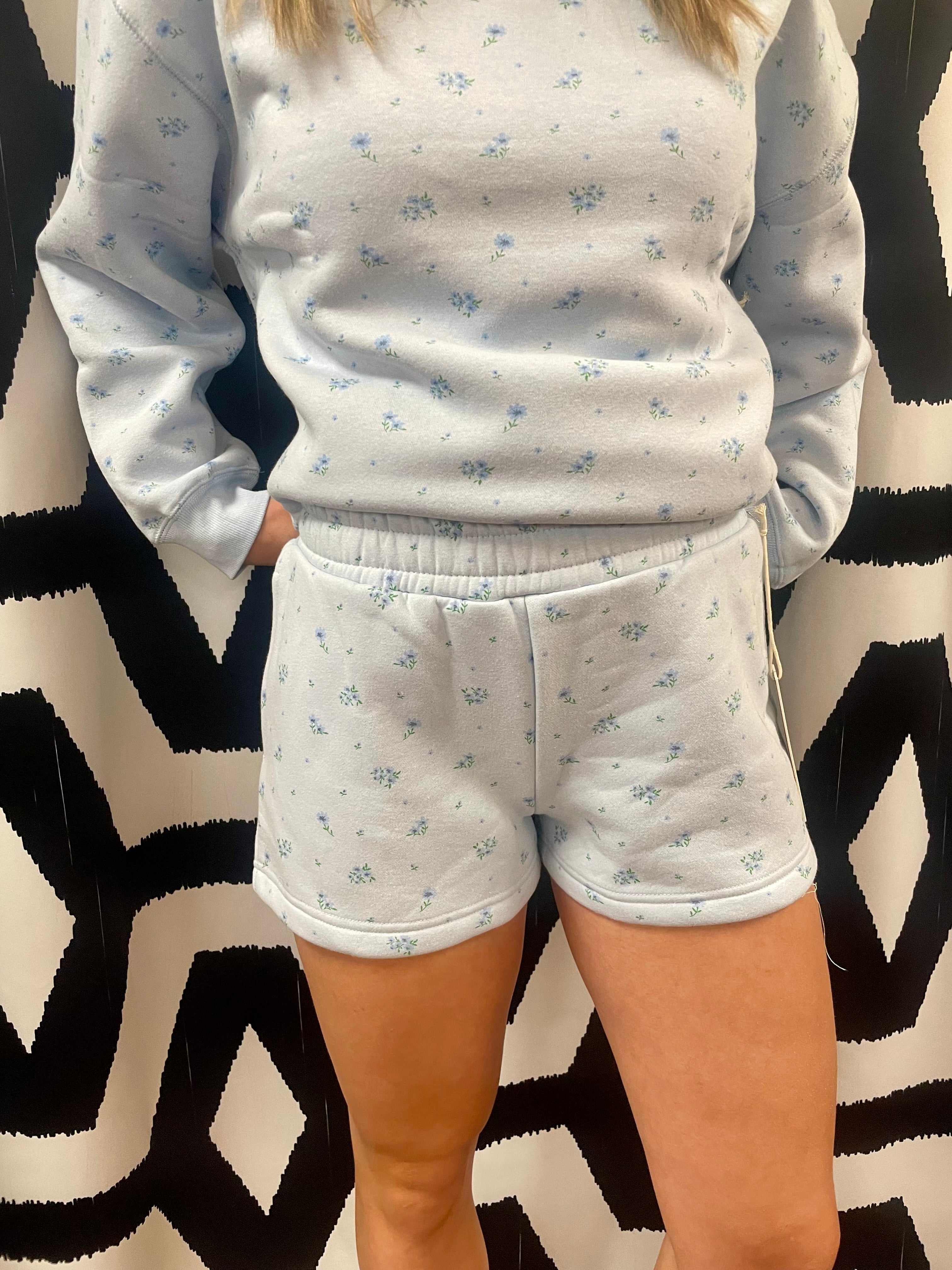 Floral Fleece Shorts