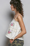 Floral Embroidered Babydoll Top