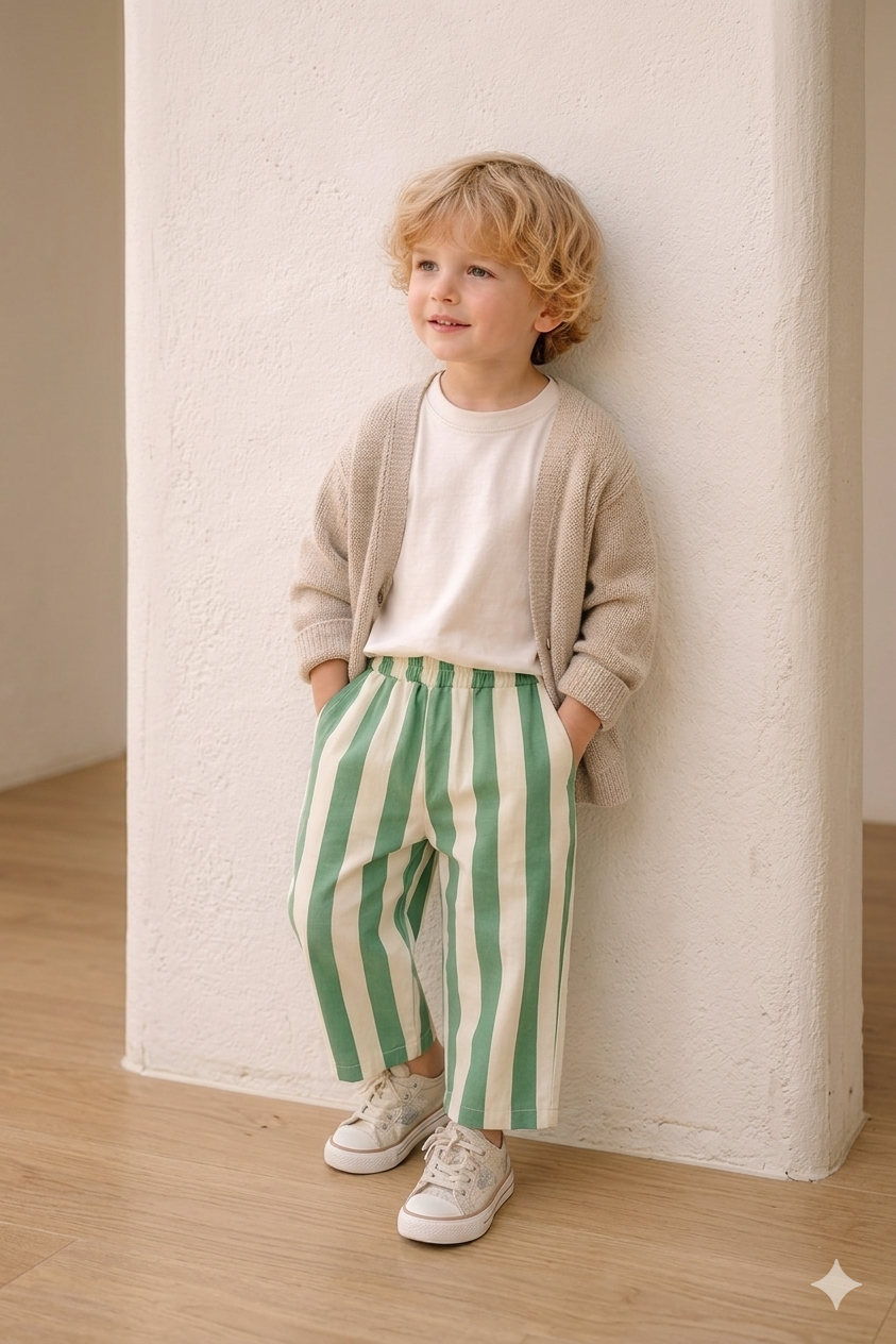 Green Wide Leg Pant