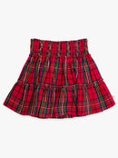 Plaid Smocked Twirl Skirt
