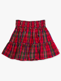 Plaid Smocked Twirl Skirt