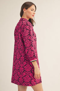 Baroque Floral Pattern Dress