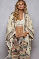 Aztec Embroidered Poncho
