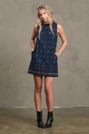 Jeweled Denim Dress