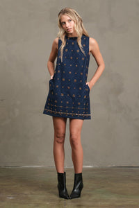 Jeweled Denim Dress