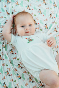 Barks & Birdies Embroidered Bubble Romper