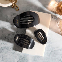 Black Flat Medium Cloud Clip