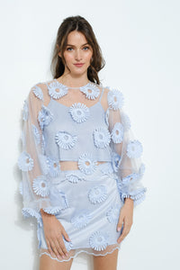 Floral 3D Applique Blouse