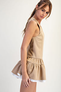 Asyemtrical Strap Mini Dress