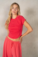 Ruched Jersey Tee