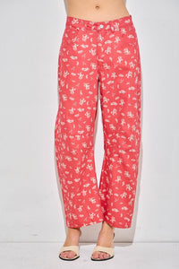 Cowboy Motif Barrel Jeans