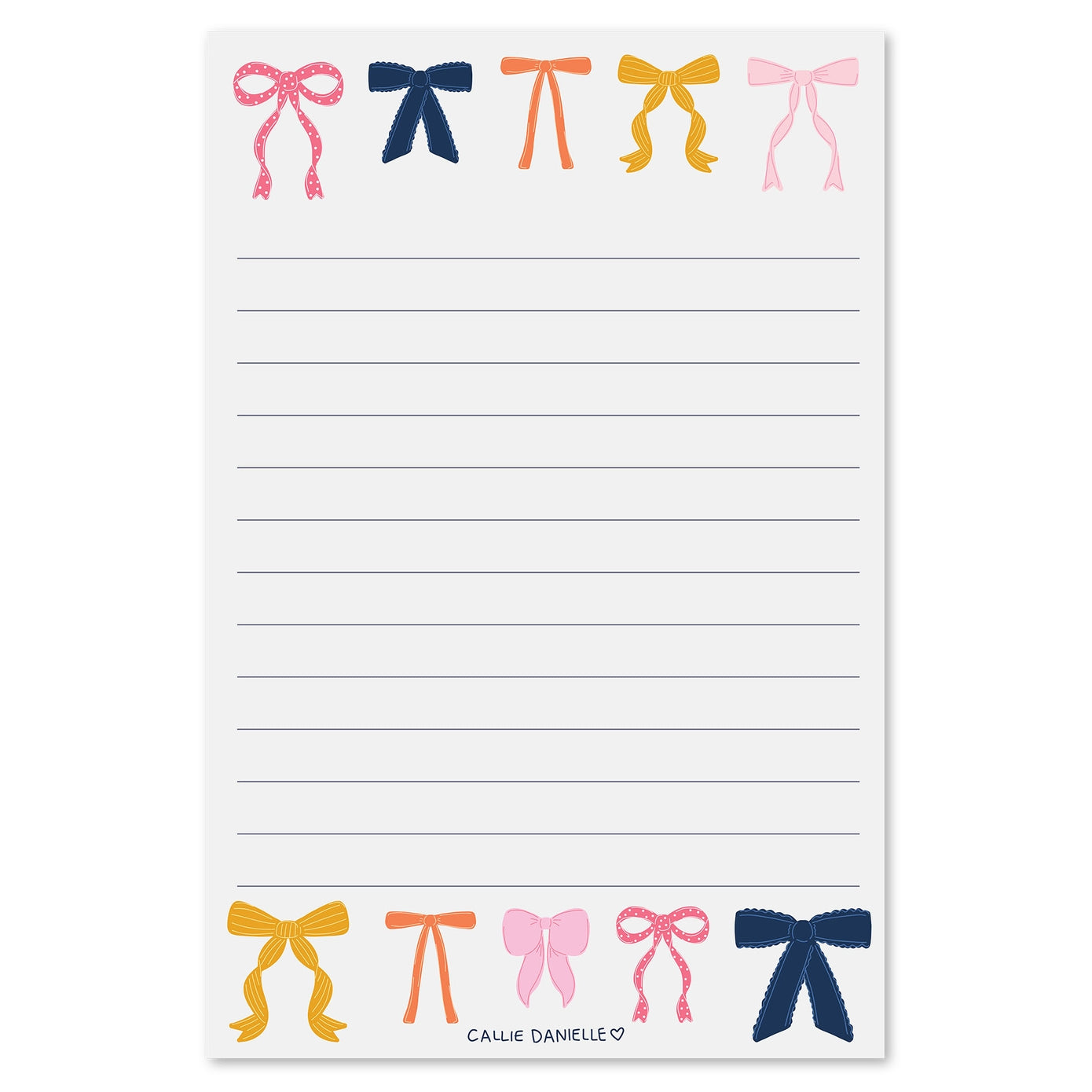 Coquette Bows 4x6 Notepad