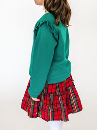 Plaid Smocked Twirl Skirt
