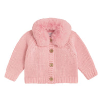 Fur Collar Cardigan