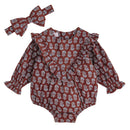 Rust Floral Bubble & Headband Set