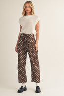 Polka Dot Barrel Pant