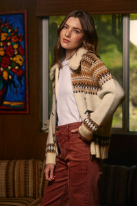 Shearling Collar Western Jacket