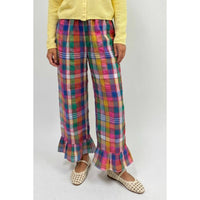 Plaid Ruffle Pants