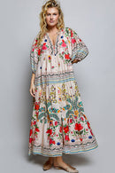 Boho Deep V Maxi Dress