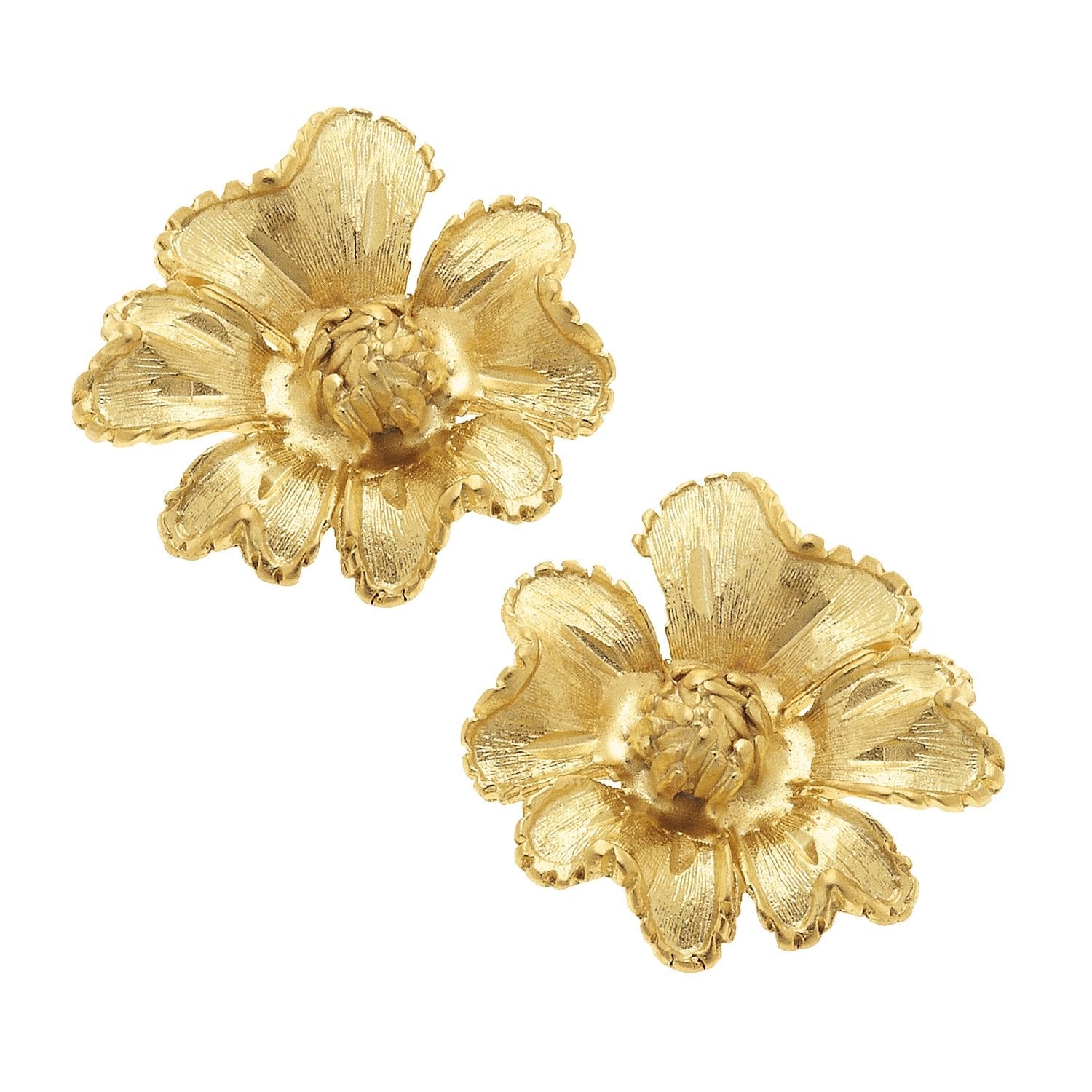 Marigold Flower Stud Earring