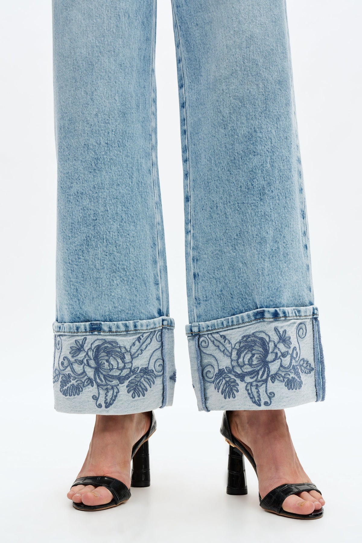 Flora High Rise Wide Leg Jeans