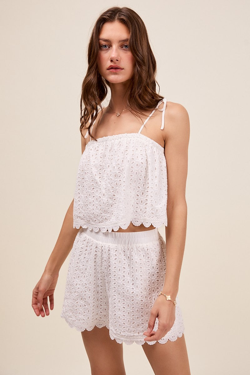 Eyelet Tank/Short Set