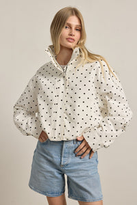 Polka Dot Drawstring Jacket