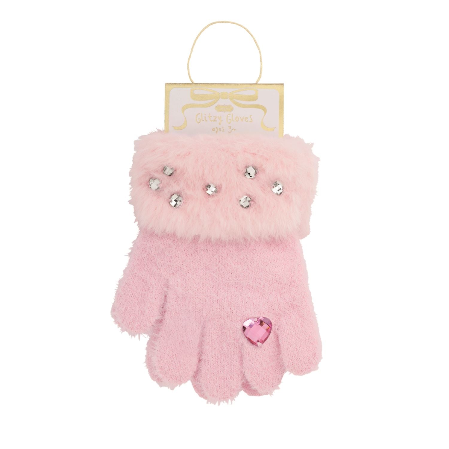 Light Pink Glitzy Gloves