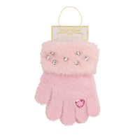 Light Pink Glitzy Gloves