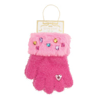 Hot Pink Glitzy Gloves