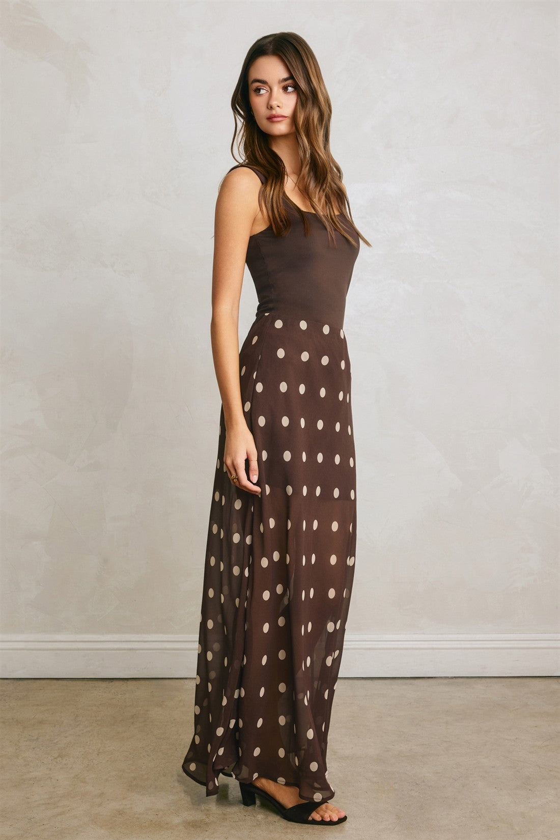 Polka Dot Maxi Skirt