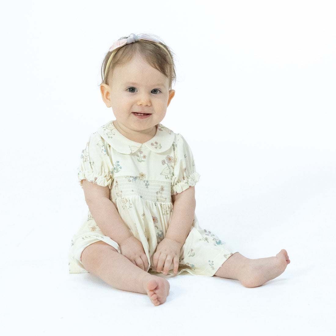 Flower Ducklings Smocked Dress Set