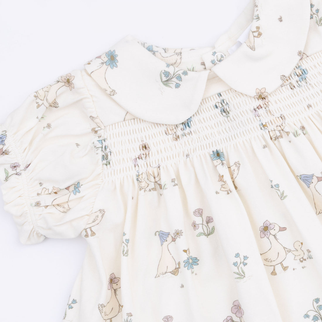 Flower Ducklings Smocked Dress Set