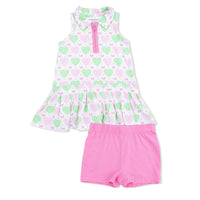 Heart Argyle Polo Dress
