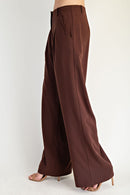 Brown Pleated Trousers