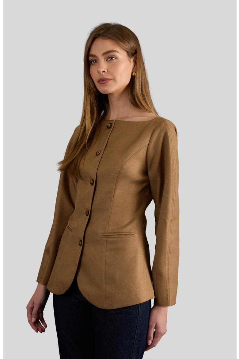 Scoop Neckline Jacket