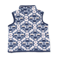 Southwest Navy Fleece Zip Vest
